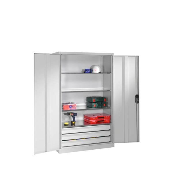 4064615116521 - Stahlschrank 8931-503 S10421 lichtgrau 1200 x 500 x 1950 cm aufgebaut 4064615116521 C+P-Möbel 4064615116521 - Stahlschrank 8931-503 S10421 lichtgrau 1200 x 500 x 1950 cm aufgebaut 4064615116521 C+P-Möbel